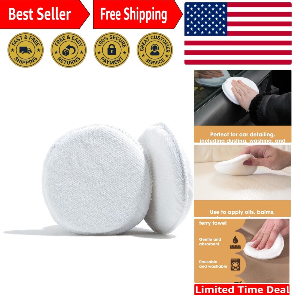 Luxury Leather Care Applicator Sponges | 2 Reusable Microfiber Pads Included