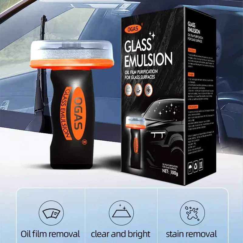 OGAS 100G Car Glass Oil Film Remover Front Windshield Rearview Mirror Side Windo