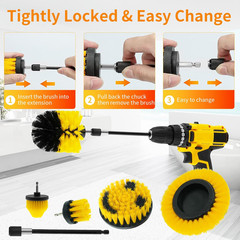 32 Pack Drill Brush Attachments Set Scrub Pads Sponge Buffing Pads Crevice Clean