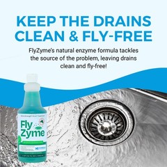 Enzyme Drain Cleaner 32 fl oz Organic Waste Odor Neutralizer Pipe Gel Fly-Zyme