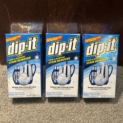 X3 Dip-It Food & Beverage Stain Remover for Metal, Porcelain & Glass, 5oz