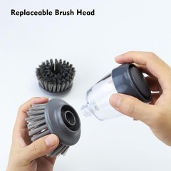 Dish Brush with Soap Dispenser, Kitchen Scrub Brush for Dishes Pots Pans Sink…