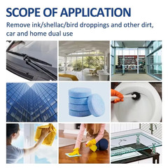 100Pcs Mixed Solid Cleaner Car Windscreen Cleaner Effervescent Tablet Car Wiper