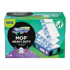 Swiffer Heavy Duty Wet Pad Mopping Cloth Refills, Lavender, 54-count