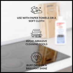 Cooktop Cleaning Cream, Fast Acting No-Rinse Cooktop Cleaner for Glass Ceramic C