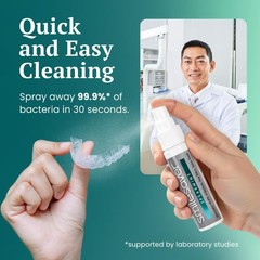 Smilesaver Retainer Cleaner Spray – Invisalign, Mouth Guard, and Denture Clea…