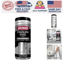 Stainless Steel Cleaner, 30 Count Wipes, Anti-Fingerprint, Removes Grease, Wa…