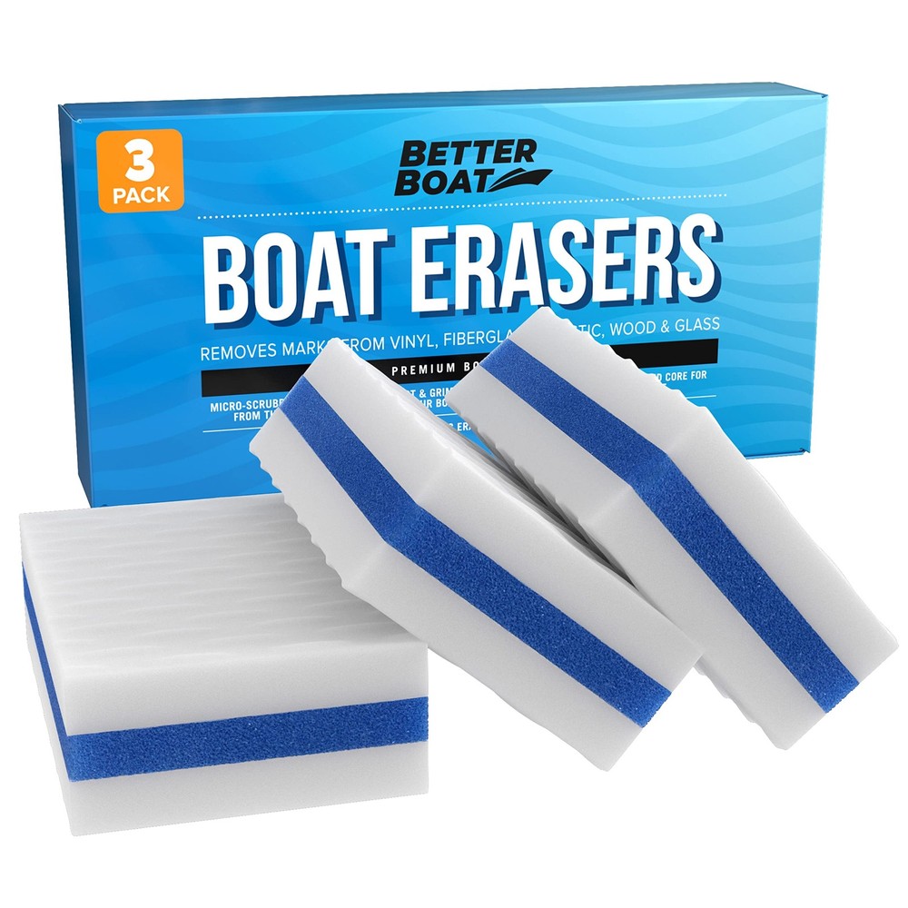 Boat Erasers 3-Pack by – Cleaning Sponge for Scuff Marks & Grime, & Gifts, Sa…
