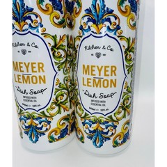 Kitchen & Co Meyer Lemon Dish Soap Essential Oils 32oz Pump Large Lot of 2 Decor