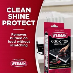 Kitchen Cook Top Complete Cleaning Kit w/ Cream Scrubbing Pad and Scraper Home