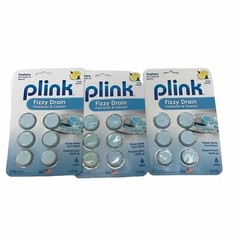 Plink Fizzy Drain Freshener & Cleaner In Fresh Lemon, 3 Pack (6 Count Each)