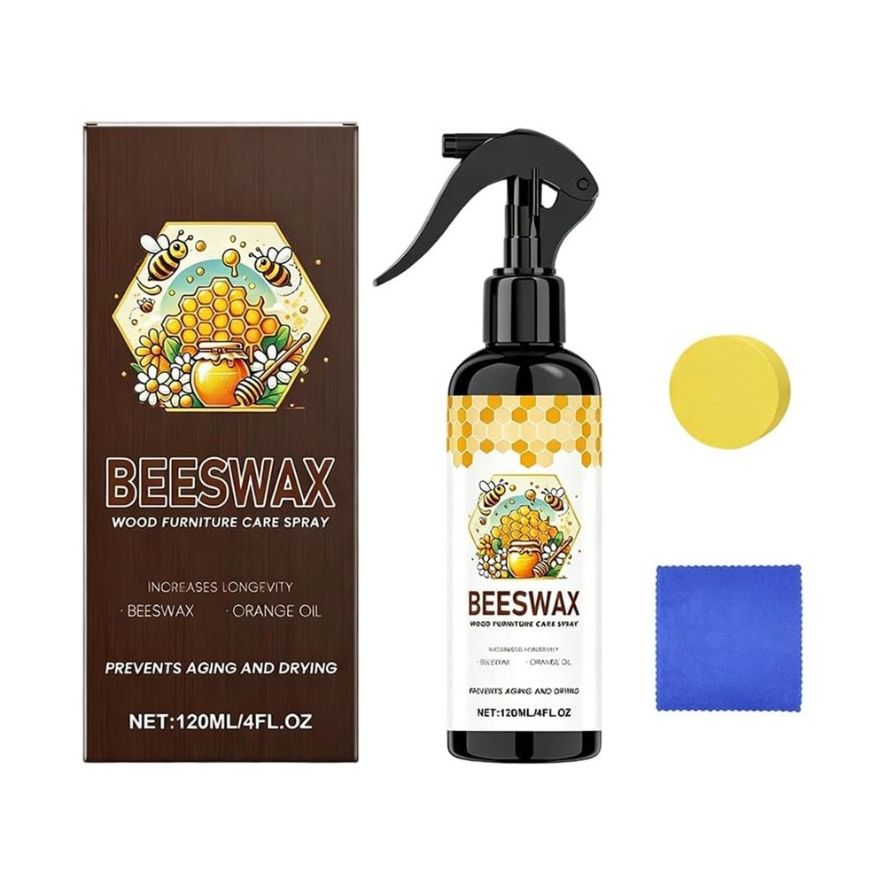 Beeswax Wood Polish Spray Restores Shine Removes Scratches for Wood Furniture