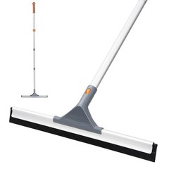 Eazer Floor Squeegee Broom: Heavy Duty Scrubber with Extendable 60” Aluminum…