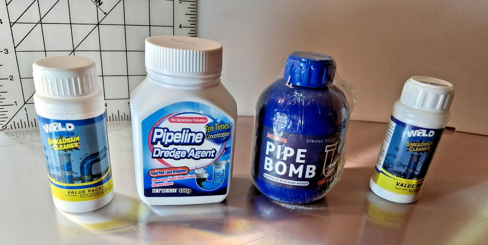 Lot of 4, Powerful Sink Drain Cleaner High Efficiency Clogging Cleaner,4/Pack