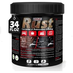4-In-1 Rust Converter & Metal Primer, 34 Fl Oz Black Rust Inhibitor Paint for Me