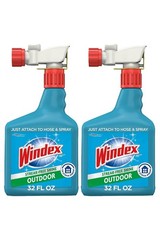 Outdoor Window & Glass Cleaner for Hose – Ammonia-Free, Deep Clean, 32oz (2 Pack