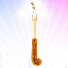 Glass and Bottle Cleaning Brush with Coconut Fiber and Extended Handle