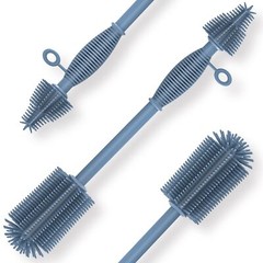 Double Sided Cleaning Brush, Soft Kitchen Scrub Brush, Reusable Silicone