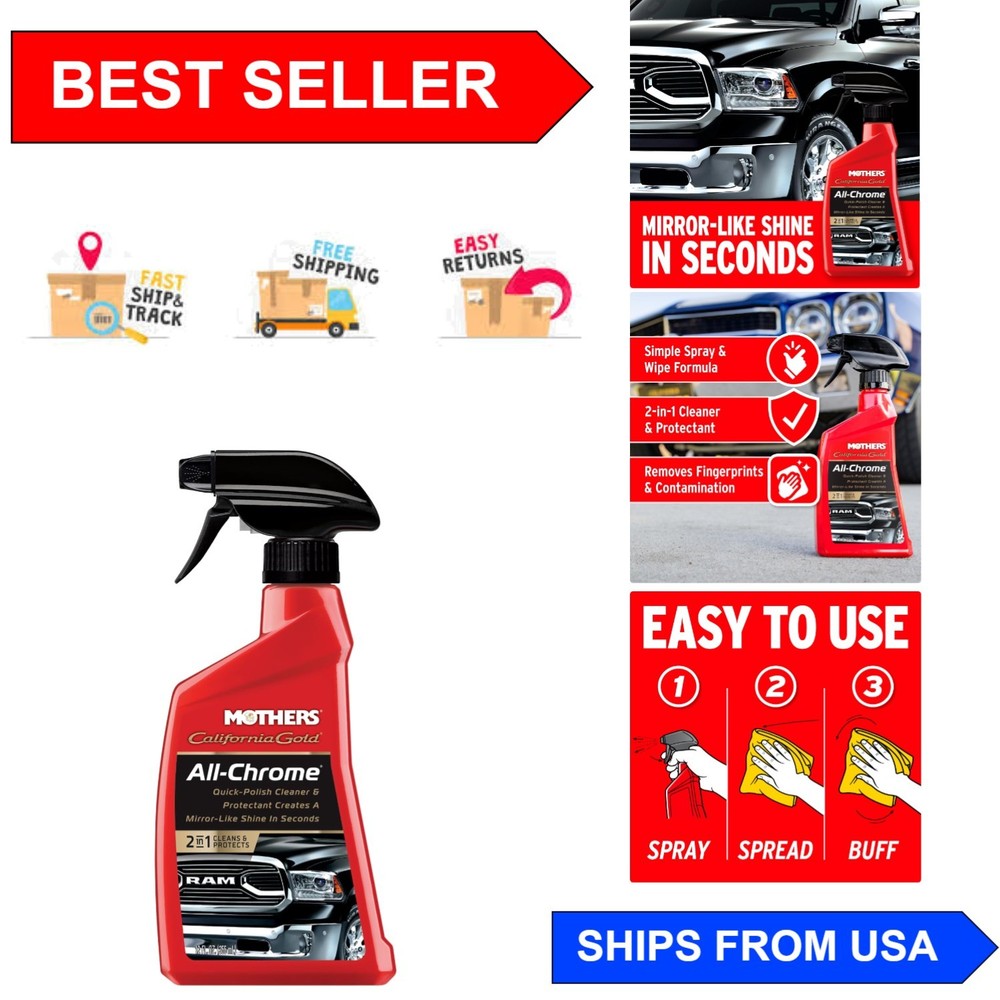 Ultimate 12 oz. Chrome Polish Spray – Cleans, Shines & Leaves Protective Barrier