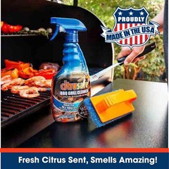 Grill and Grate Cleaner Spray 16 Oz – Heavy Duty Spray Safely Cleans Burnt Fo…