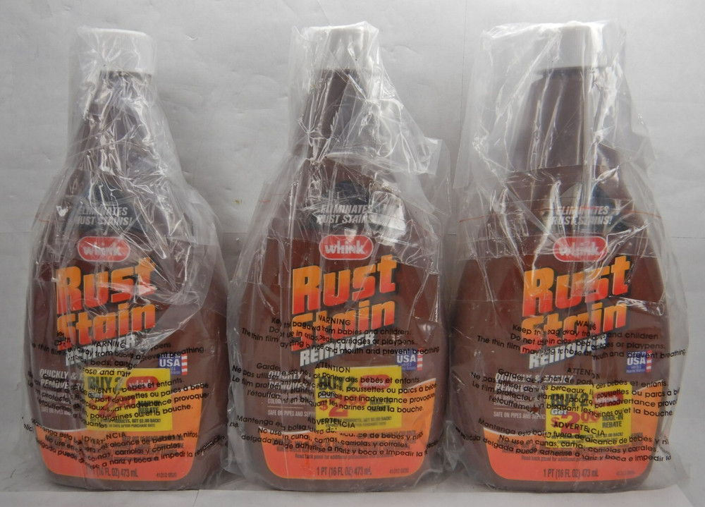 3) Rust-Oleum Whink Rust Stain Remover Heavy-Duty for White Toilets Sinks 16 oz