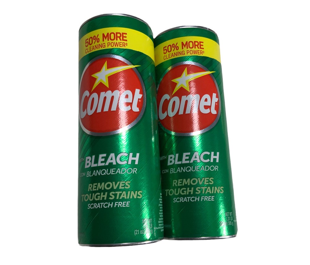 (2) Comet Cleaner With Bleach Kitchen Bathroom Cleaner 21oz