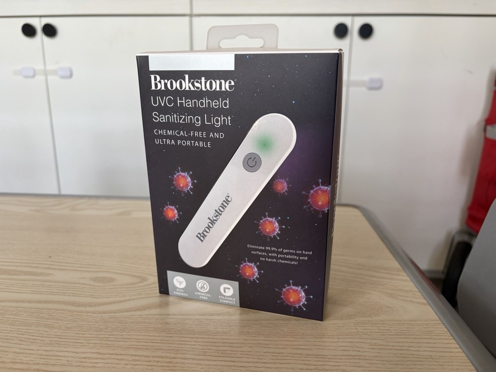 Brookstone UVC Handheld Sanitizing Light Chemical Free – Kills 99.9% of Germs