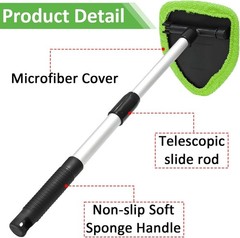 3 Pieces Windshield Cleaning Tool Inside Car Window Cleaner Cleaning Tool with E