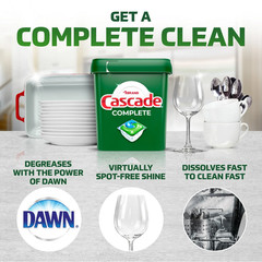 (2 Pack) Cascade Complete ActionPacs 78 Ct Fresh Scent Dishwasher Pods Grease