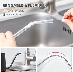Food-Grade Stainless Steel Straw Cleaners – 8-Piece Set for Convenient Use