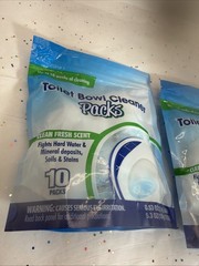Toilet Bowl Cleaner Fresh Scent 10 Pack Pods (2 Pouches) 15g Each Rejoice Intl