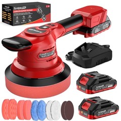 Brushless Cordless Car Buffer Polisher – 6 Inch Random Orbital Polisher with …
