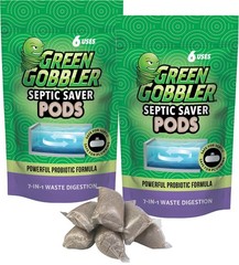Green Gobbler Septic Tank Treatment Packets, 12 Month Supply – Powerful Natur…