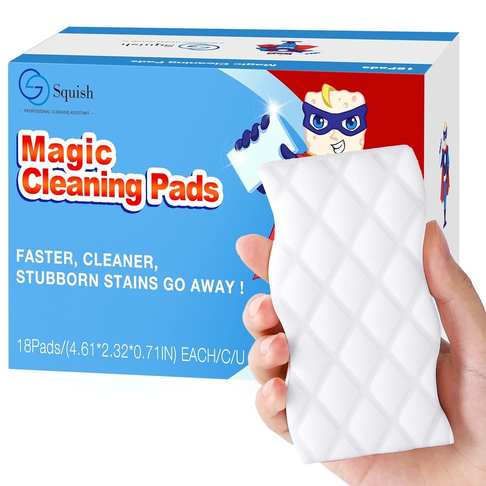 Magic Eraser Sponge, 18 Pack Cleaning Pads for Walls, Oven, Kitchen, and Shoe…