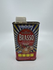 Vintage Brasso 8 Oz Multipurpose Brass Cleaner Cleans Pewter, Chrome (1/3 Full)