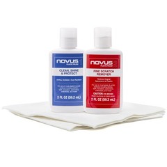 NOVUS Plastic Polish Kit Fine Scratch Remover Cleaner for Acrylic Plexiglass
