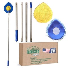 Extendable Wall Cleaner & Ceiling Duster – Telescoping Mop with Washable Pad