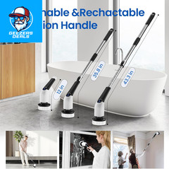 Electric Spin Scrubber, Cordless Power Scrubber up to 420RPM Powerful Cleaning,