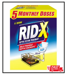 2 PACK – RID-X Septic Treatment, 5 Month Supply Powder 49 oz (Total 98 oz) Ridx