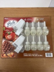 GLADE Apple Cinnamon & Cashmere Woods, PLUG-IN, (8 REFILLS & 2 WARMERS)