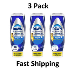 Dawn EZ-Squeeze Platinum Dishwashing Liquid Dish Soap, 12.2 fl oz (3 Pack)