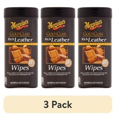 Leather Cleaner Conditioner Wipes Aloe UV Protection Non-Greasy Cleans Protects