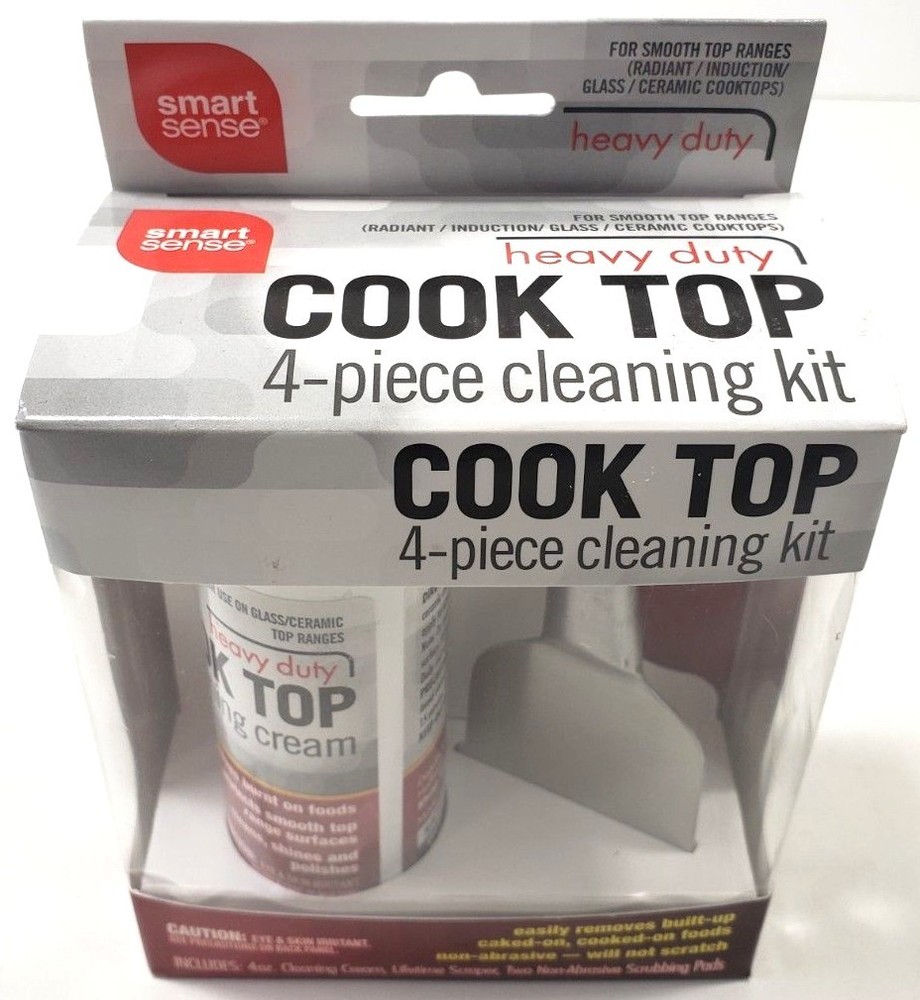 heavy duty Cleaning Kit Radiant induction Glass Ceramic Cleaner Cooktop 4-Piece