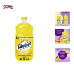 Multi-Purpose Cleaner, 2X Concentrated Formula, Refreshing Lemon Scent, 56 oz