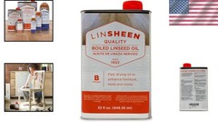 Luxury Boiled Linseed Oil – 32 Fl Oz, Clear Finish for Indoor & Outdoor Wood