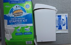 Scrubbing Bubbles Fresh Brush Starter Kit Caddy 2 Types Cleaning Pad Cut Package