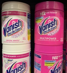 4 Vanish Oxi Action Crystal White & Multipower bottles 2 White 2 Pink