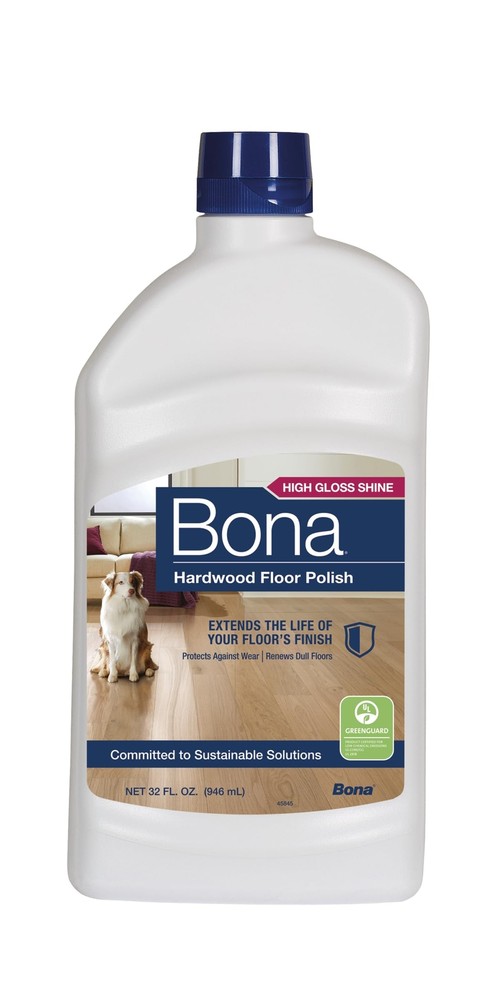 Bona Hardwood Floor Polish 32Oz High Gloss Shine Safe For Wood Floors