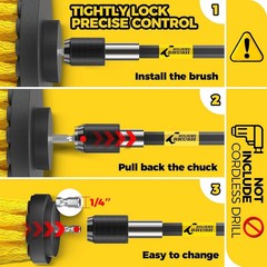 6Pack Drill Brush Power Scrubber Cleaning Brush Extended Long Attachment Set All