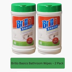 Brillo Basics Multi-Surface Wipes – Fresh Scent – 80 Ct – Bathroom & Kitchen